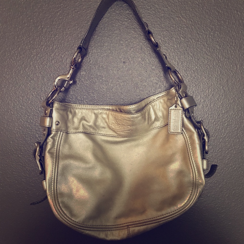 COACH Metallic Leather Purse
